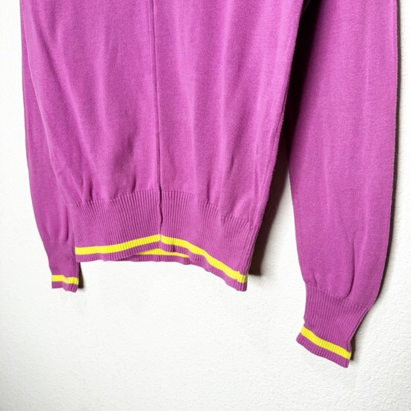 Pact Orchid Limeade Pop Sweater Sweatshirt Tennis Sustainable Organic Cotton - Picture 5 of 10
